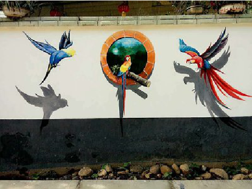 井研视觉错位-3D墙绘设计