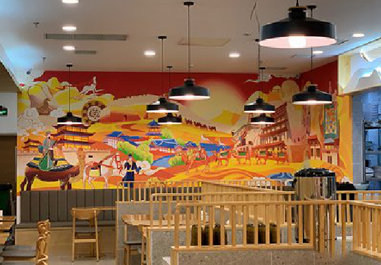 井研商业空间彩绘介绍。