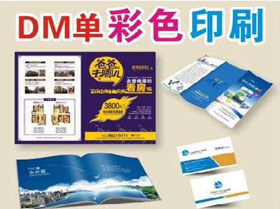 井研单页印刷，色彩搭配简单。